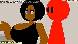 Accidental threesome in animated porn