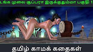 3D animated Tamil audio sex story of solo fun