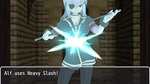 Girl B Hero Scenes with Astriede 2 in Part 13. Wild Action Unfolds in Anime Game.