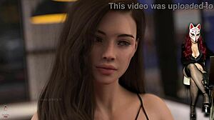 Animation of a naked girl in a cafe and other public places of debauchery