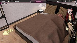 Animation of a naked girl in a cafe and other public places of debauchery