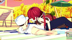 Hell yeah, Houshou Marine banging hard on Sex Beach!