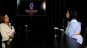 morena safada teases with toys and sheer red outfit