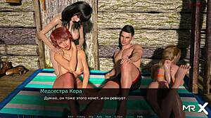 Two naked girls engage in a game of pleasure at Dusklightmanor