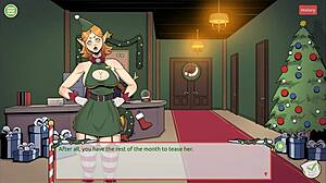 3D Christmas hentai game with mature and teen women