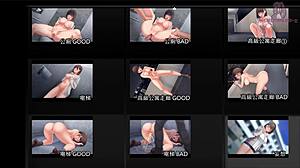 Cartoon porn with commented gameplay and anime tits