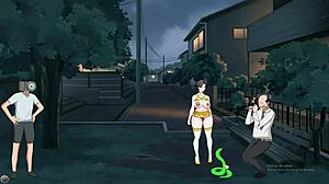 Utançsız Milf Açık Havada Gösteriş Yapıyor