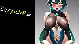Cosplay anime bitch moaning and sucking