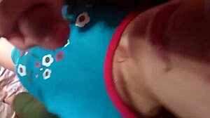 Beautiful anime mom enjoys cum in her mouth