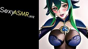 Moaning Asian Baddie Sucks in Cosplay