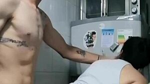 i love this passionate amateur sex in the kitchen so much.
