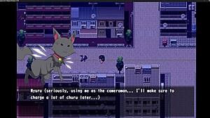 Watch the magical girl fondle her big tits in this game