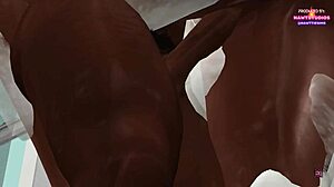 Step-brother sneaks into shower for forbidden fuck with Mae