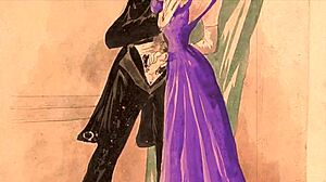 Vintage Erotic Illustration with Subtle Anime Charm