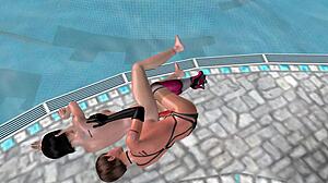 3D animated lesbian sex in cute and hot scenes
