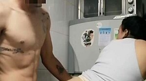 Hot homemade video of passionate kitchen sex with a big cock and a horny woman