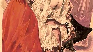 Vintage Erotic Illustration with Subtle Anime Charm