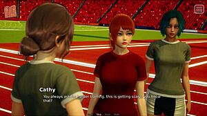 Hentai game with anime-style bully as lover