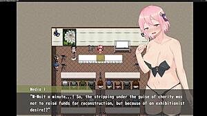 Magical girl with big breast in some hot scenes in a cartoon-style video