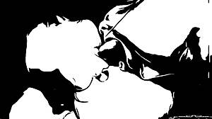 yo, these 3 cartoon lesbian sisters got deep tongue kissing action going on!