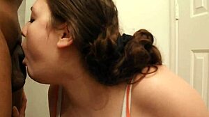 Fat pregnant woman gets facial in bathroom in homemade porn video
