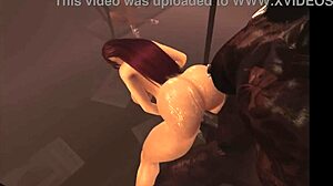 Subway May Encounters BIG BLACK COCK in 3D Anime