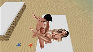 Hot Anime Girl Bangs Horny Guys with Interracial Big Cock in Tight Ass