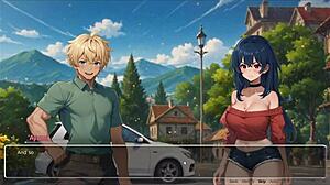 bluring the walls romance game ep 2 with horny girlfriend tearing shirt