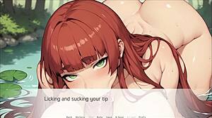 Spirit Harem Hentai Game Ep 2: Redhead Curvy Girl Gets Huge Messy Creampie