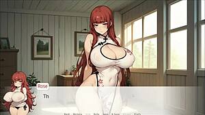 Spirit Harem Hentai Game Ep 2: Redhead Curvy Girl Gets Huge Messy Creampie