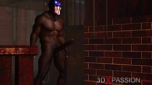 a filthy sub-slut gagged hard while black cock pounds her tight holes. big tits bounce in raw 3d choking action.