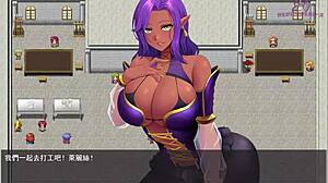 Big Tits Female Knight Gets Tits Grabbed By Partner In Oppai Manga Game