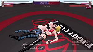 Kinky animated fight: Tiffany Ambrosia vs Julia