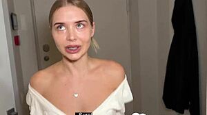 Angry neighbor bangs over noise! Her cunt gets fucked raw in rough doggystyle.