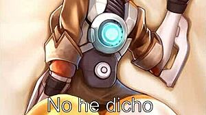 Toon Tracer, Overwatch's first female dominant character, in a Joi experience
