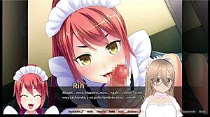 Maid boy manor orgy with Otoko and other manga girls