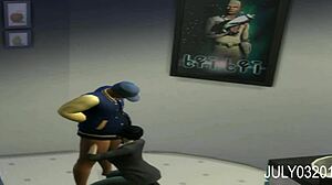 Asian lady gives deepthroat blowjob in bathroom of black BBM