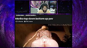 Thick blonde Marika's hairy ass and tight pussy in action