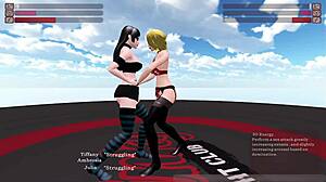 Kinky animated fight: Tiffany Ambrosia vs Julia