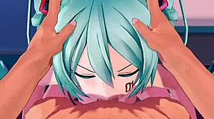 Beautiful anime porn with Miku by nubilia