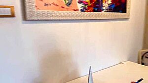 Redhead gets deepthroat and cums in panties in homemade video