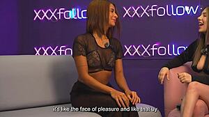 Skinny housewife Aishadanveer's wild ride in XXXFollow's Couple's Interview