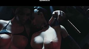 3D realistic game featuring cock sharing and ass fucking