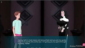 Priest and nun have sex in the confession box in a church