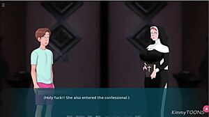 Priest and nun have sex in the confession box in a church
