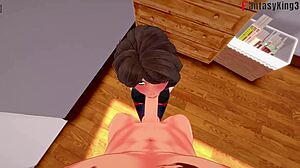 Hey, check Aunt Cass giving a wild blowjob as Cassidy Hamada in Big Hero fantasy!