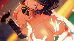 Beautiful anime Dehya gets cum inside her vagina