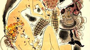 vintage retro anime drawings