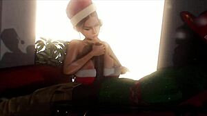 Leanna's Christmas cosplay: blacked and ready to play