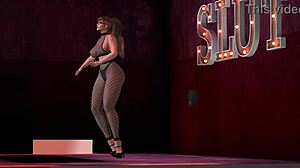 嘿Alexxa Flux，还在学习那些鱼网袜里的舞蹈动作来独自玩耍？